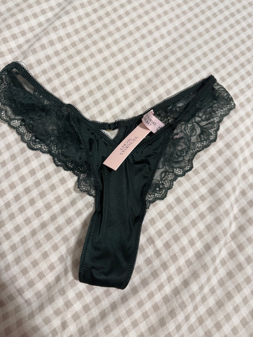 Victoria's Secret Black Lace-Trim Bikini Panty